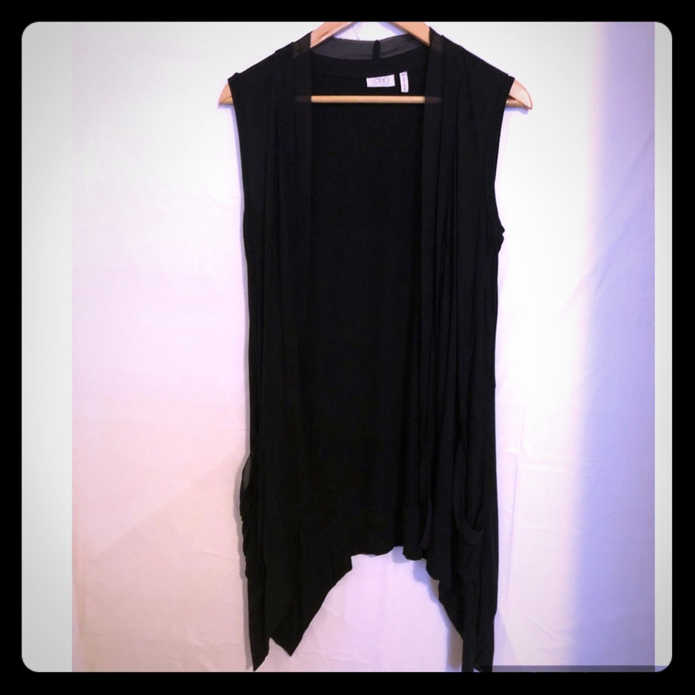 LOGO black vest/sleeveless shirt